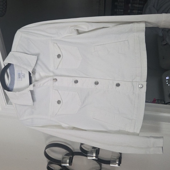 Croft & Barrow  White Jean Jacket NWOT M - Picture 1 of 7
